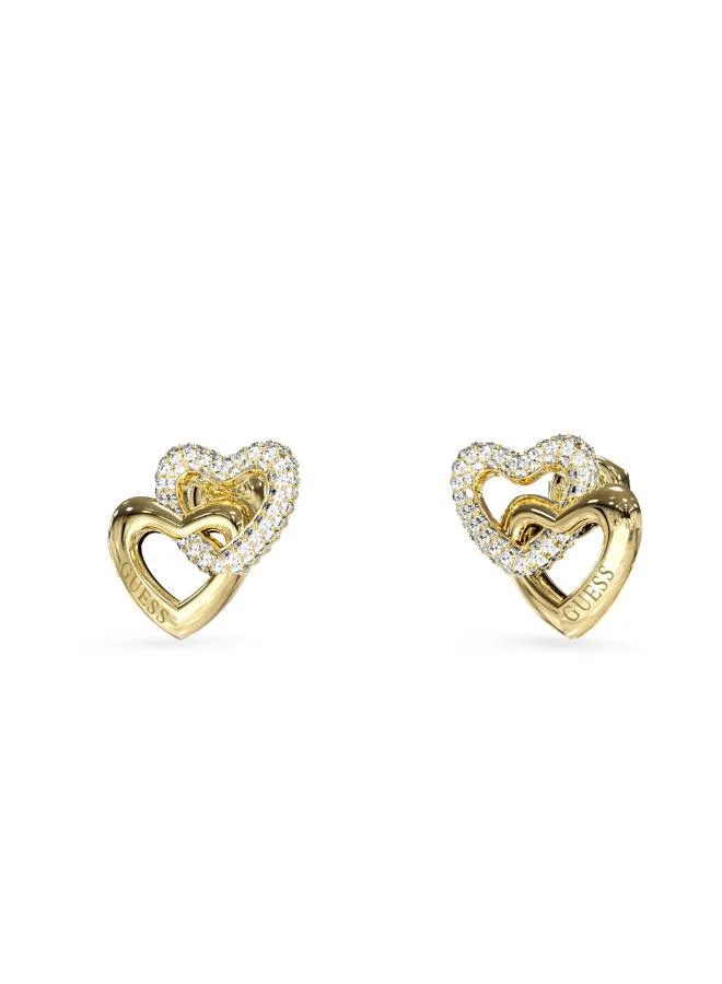 جس أقراط مسمار على شكل قلب متصل